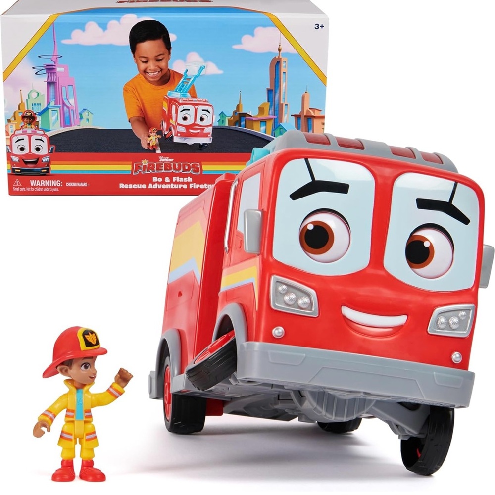Disney Jr Firebuds Bo & Flash Rescue Adventure Fire Truck BNWOT